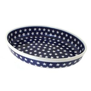 Polish Pottery Hand Painted in Poland Oval Dish 6.5” x4.5”x 1.75”
